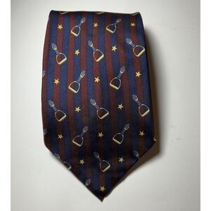 Tommy Hilfiger Equestrian Stirrup Silk Neck Tie, 59"L, 4"W
